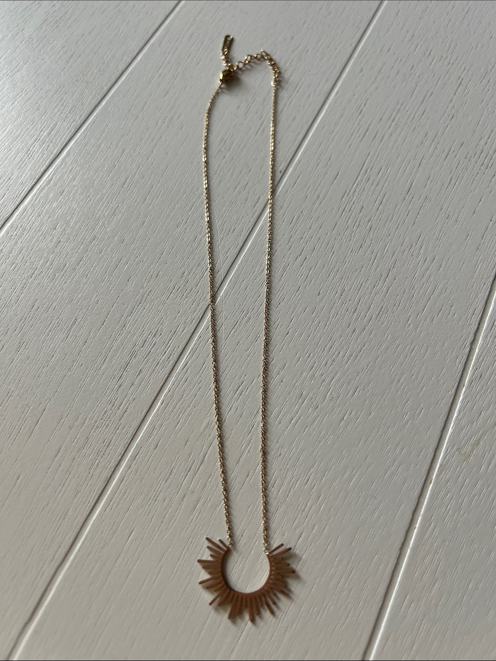 Gold Sunburst Pendant Necklace - Women Jewelry